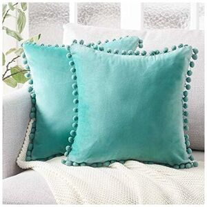 2 pc cushion de de velvet cilla decorative cando taie full boule pure color super solte solon lunger from cancas for canes (Bape Tiffany) - Langray