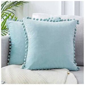 LANGRAY 2 pc cushion de de velvet cilla of the decorative cando taie full boule pure pure color suggest suggested Cambino Cambre pilow of cane sourp (bllus