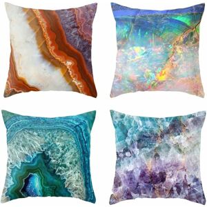 Set of 4 Pillowcases Quality Geometric Pattern Canvas Pillowcases for Sofa Car Terrace Series Decorative Pillowcases - Langray