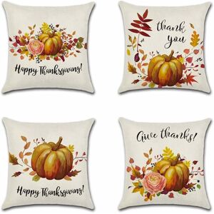 Langray Thanksgiving Day Cover of pillow, lot of 4 bearings for car decorations of the decorative sofas in autumn cotton and decorative cars 45 x 45