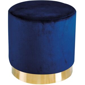 LPD FURNITURE Lara Pouffe Royal Blue Velvet (Pack of 1)