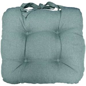 Linen-Look Seat Pad Duck Egg - Le Chateau