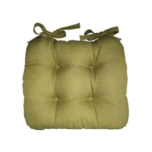 Linen-Look Seat Pad Olive - Le Chateau