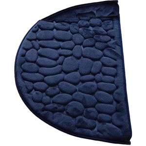 PESCE Leather texture navy blue Blue stone semicircle 50 x 80