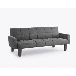 Home Detail - Levine Dark Grey Fabric 3 Seater Sofabed