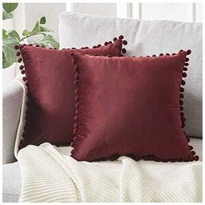 Langray - 2 pc cushion de de velvet cilla decorative cando taie full boule pure pure color only solon solon salo pilon