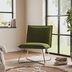 Livingandhome - Green Modern Linen Accent Chair