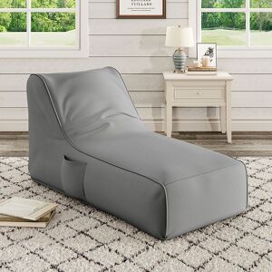 Livingandhome - Grey Bean Bag Bed Comfy Floor Lounger with pocket