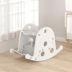 Livingandhome - Grey Toddler Rocking Chair Plastic Toy