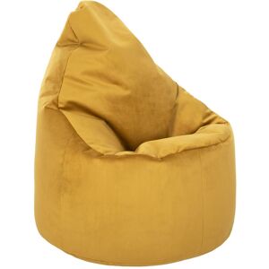 Loft 25 - Velvet Bean Bag Chairs - Indoor Gaming Beanbags - High Back Bean bag Gamer - Durable Lounger Seat - Turmeric (Bean Bag)