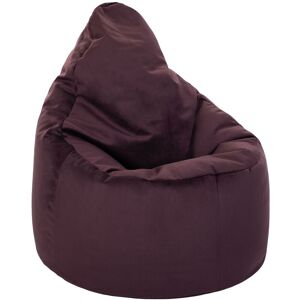 Loft 25 - Velvet Bean Bag Chairs - Indoor Gaming Beanbags - High Back Bean bag Gamer - Durable Lounger Seat - Aubergine (Bean Bag)