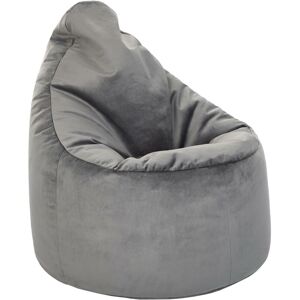 Velvet Bean Bag Chairs - Indoor Gaming Beanbags - High Back Bean bag Gamer - Durable Lounger Seat - Slate (Bean Bag) - Loft 25