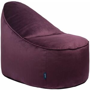 Lounger Beanbag Chair for Indoor - Soft Beanbag Chair for Living Room - Lightweight Pouf Lounger for Relaxing - Aubergine (Soft Velvet) - Loft 25