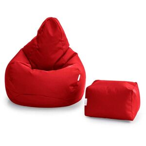 Loft 25 Bean Bag Chair with Footstool for Indoor outdoor, Water-Resistant Pouffes and stools for Gaming, Living room Polyester bean bag for adults