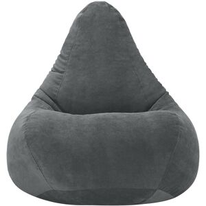 Bean Bag Chair for Living Room, Pouffes for Adults, Indoor High Back Bean Bag with Soft Filling - Graphite - Loft 25