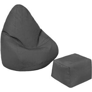 Loft 25 Kids Bean Bag for Indoor Outdoor, Water Resistant Children's pouffes for Livingroom, Gaming High Back beanbag chair with Fiiling - (Dark