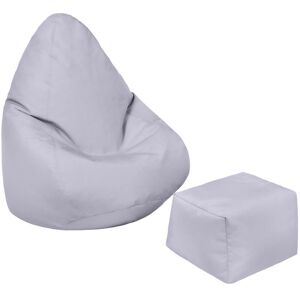 LOFT 25 Kids Bean Bag for Indoor Outdoor, Water Resistant Children's pouffes for Livingroom, Gaming High Back beanbag chair with Fiiling - (Grey, BeanBag