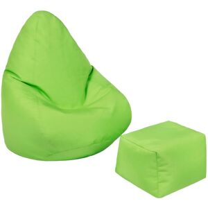 LOFT 25 Kids Bean Bag for Indoor Outdoor, Water Resistant Children's pouffes for Livingroom, Gaming High Back beanbag chair with Fiiling - (Lime, BeanBag