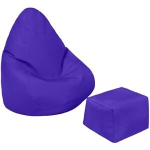 LOFT 25 Kids Bean Bag for Indoor Outdoor, Water Resistant Children's pouffes for Livingroom, Gaming High Back beanbag chair with Fiiling - (Purple, BeanBag