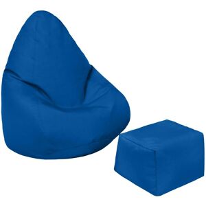 LOFT 25 Kids Bean Bag for Indoor Outdoor, Water Resistant Children's pouffes for Livingroom, Gaming High Back beanbag chair with Fiiling - (Moroccan Blue,