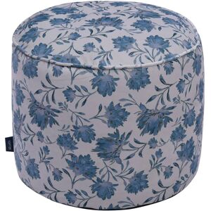 Printed Bean Bag Ottoman - Comfy beanbag Footstool - Indoor Beanbag footrest - Velvet bean bag Pouf - Durable beanbag Legrest - Snow Flower - Loft 25