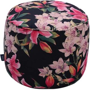 Printed Bean Bag Ottoman - Comfy beanbag Footstool - Indoor Beanbag footrest - Velvet bean bag Pouf - Durable beanbag Legrest - Lily Bliss - Loft 25