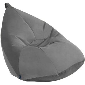 Velvet Bean Bag Lounger with Carry Handle, Soft Bean bag Chair for Indoor, Slate - Loft 25