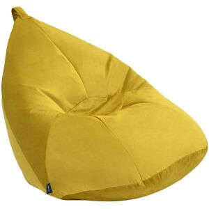 Velvet Bean Bag Lounger with Carry Handle, Soft Bean bag Chair for Indoor, Tumeric - Loft 25