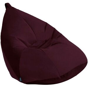 Velvet Bean Bag Lounger with Carry Handle, Soft Bean bag Chair for Indoor, Aubergine - Loft 25