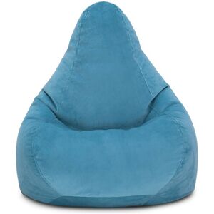 Indoor Bean Bag Chair, Soft Velvet bean bags for Living room, High Back Bean Bag Pouffes with Soft Filling - Teal - Loft 25