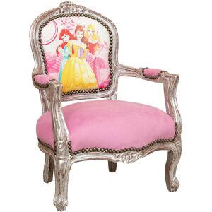 Biscottini - Mini armchair for children 77x50x51 Louis xvi chairs Padded armchair with armrests bedroom Armchair with princesses