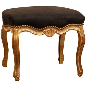 Biscottini - Louis xvi French style solid beech wood armchair - dark brown and gold
