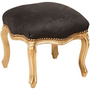 Biscottini - Louis xvi French style solid beech wood armchair - black and gold