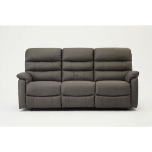 HOME DETAIL Maxwell Grey Air Leather 3 Seater Recliner Sofa