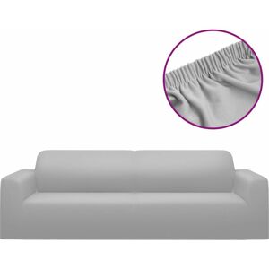 Berkfield Home - Mayfair 3-Seater Stretch Couch Slipcover Grey Polyester Jersey