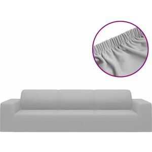 Berkfield Home - Mayfair 4-Seater Stretch Couch Slipcover Grey Polyester Jersey