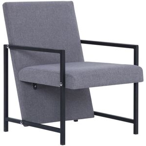 BERKFIELD HOME Mayfair Armchair with Chrome Feet Light Grey Fabric