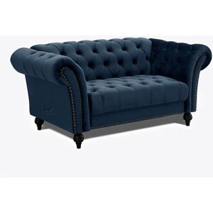 HOME DETAIL Mayfair Midnight Blue Velvet Curved Sofa 2s