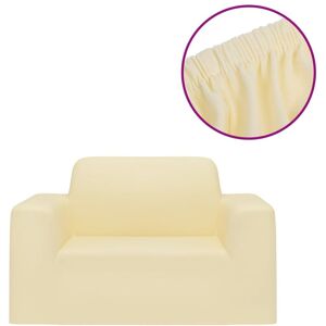 Berkfield Home - Mayfair Stretch Couch Slipcover Cream Polyester Jersey