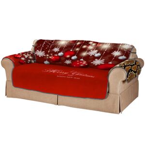 MUMU Merry Christmas Snow Sofa Cover Living Room Sofa Flexible Geometric Sofa Cover Home Decoration Accessories (3 Seater)