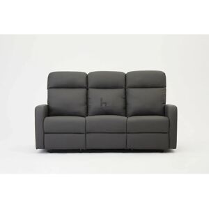 HOME DETAIL Mitchell Dark Grey pu 3 Seater Electric Recliner Sofa