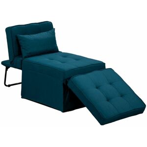 HUMZA AMANI Mito 3 in 1 Travel Bed Converts into Pouffe Stool, Recliner Chair and Guest Bed - Blue - Blue