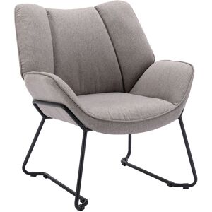 WAHSON OFFICE CHAIRS Modern Accent Chair Occasional Armchair in Linen Tub Chair for Living Room, Gray