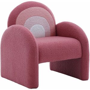 Wahson Office Chairs - Modern Children Armchair Kids Single Sofa Chair, Upholstered Toddler Chair for Living Room, Pink