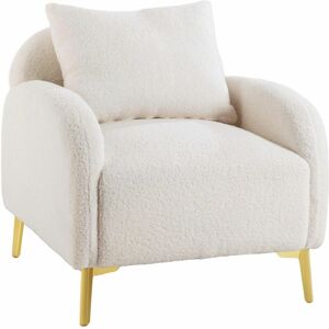 COSTWAY Modern Fabric Upholstery Accent Chair Comfortable Armchair w/ Removable Pillow