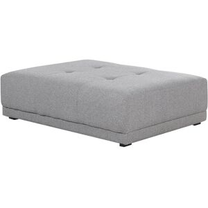 BELIANI Modern Living Room 1 Seater Ottoman Upholstered Fabric Grey Torpo - Grey