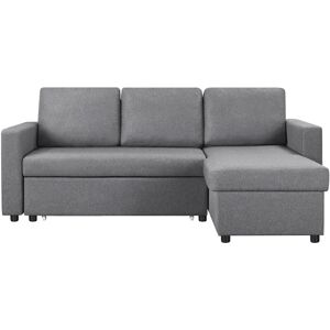 Reversible Sleeper Sectional Sofa with Chaise L-Shaped, Light Gray - Yaheetech