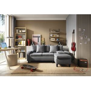 ABAKUS DIRECT Napoli Corner Right - Dark Grey Sofa Sofa - color Grey - Grey