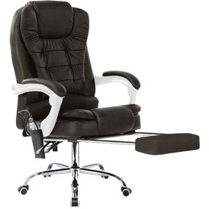 Neo Direct - Neo Brown Gaming Computer Recliner Massage Chair With Footrest