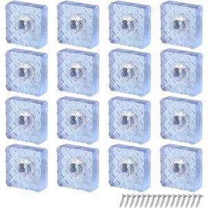 NORCKS 16 White pieces non -slip skating pads in protective protective chair foot protection jet cabinet square shape for chair sofa of square chair (30 30